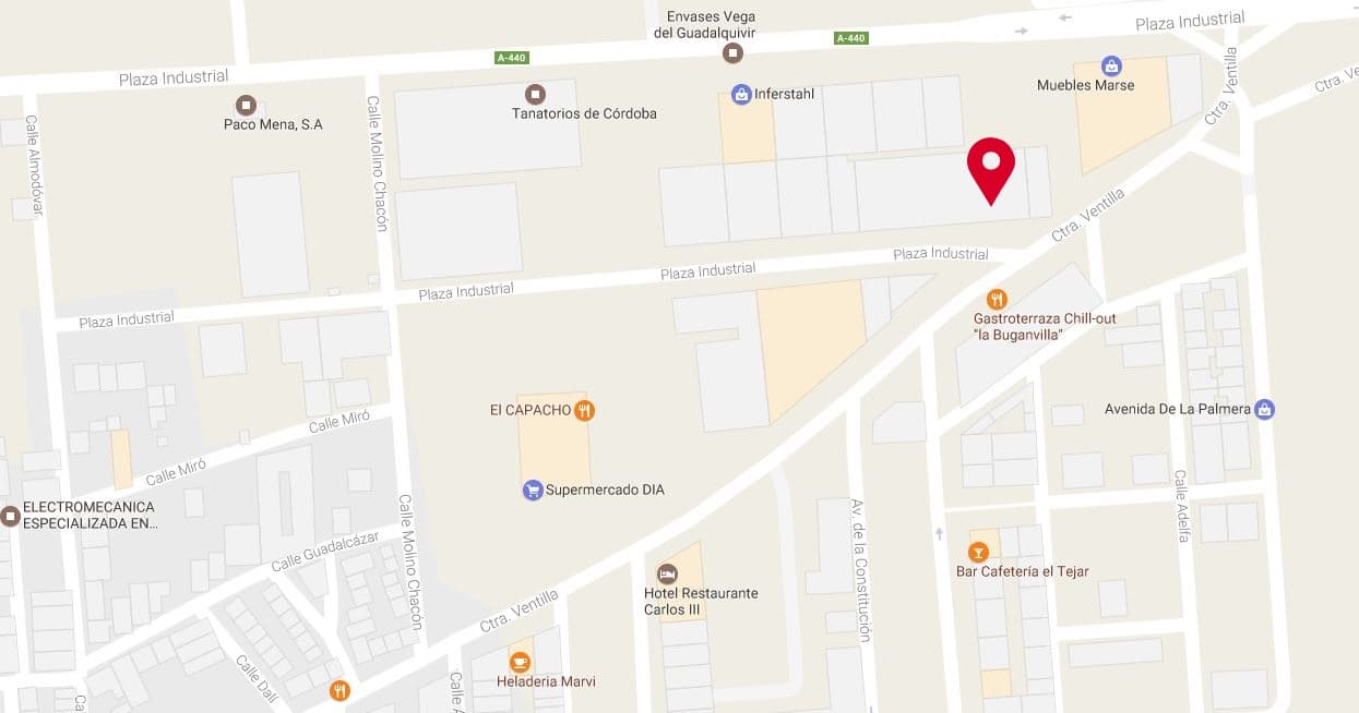 Localización del taller en Google Maps
